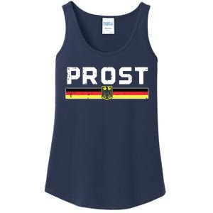 Prost German Flag Crest Eagle Bavarian Oktoberfest Ladies Essential Tank