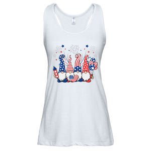 Patriotic Gnomes Fireworks USA Independence Day 4th Of July Ladies Essential Flowy Tank