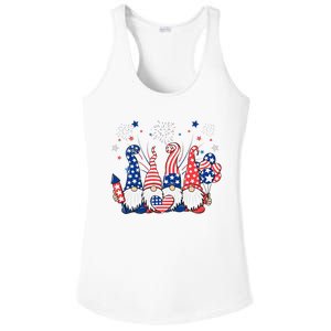 Patriotic Gnomes Fireworks USA Independence Day 4th Of July Ladies PosiCharge Competitor Racerback Tank