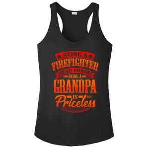 Proud Grandfather Firefighter Grandpa Quote Fire Saying Gift Ladies PosiCharge Competitor Racerback Tank