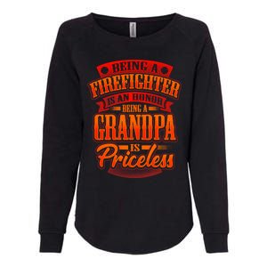 Proud Grandfather Firefighter Grandpa Quote Fire Saying Gift Womens California Wash Sweatshirt