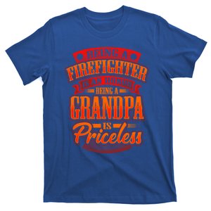 Proud Grandfather Firefighter Grandpa Quote Fire Saying Gift T-Shirt