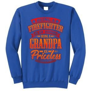 Proud Grandfather Firefighter Grandpa Quote Fire Saying Gift Tall Sweatshirt