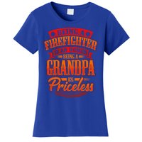 Proud Grandfather Firefighter Grandpa Quote Fire Saying Gift Women's T-Shirt