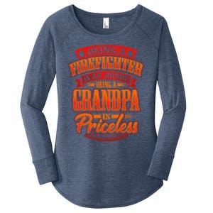 Proud Grandfather Firefighter Grandpa Quote Fire Saying Gift Women's Perfect Tri Tunic Long Sleeve Shirt