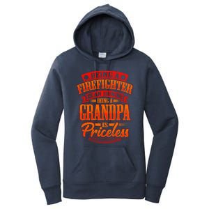 Proud Grandfather Firefighter Grandpa Quote Fire Saying Gift Women's Pullover Hoodie