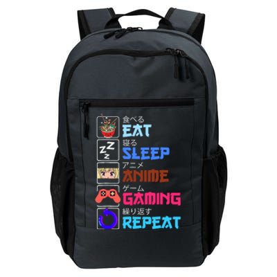 Play Games Funny Otaku Gamer Eat Sleep Anime Gaming Repeat Daily Commute Backpack