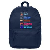 Play Games Funny Otaku Gamer Eat Sleep Anime Gaming Repeat 16 in Basic Backpack