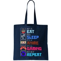 Play Games Funny Otaku Gamer Eat Sleep Anime Gaming Repeat Tote Bag