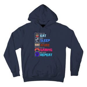 Play Games Funny Otaku Gamer Eat Sleep Anime Gaming Repeat Tall Hoodie