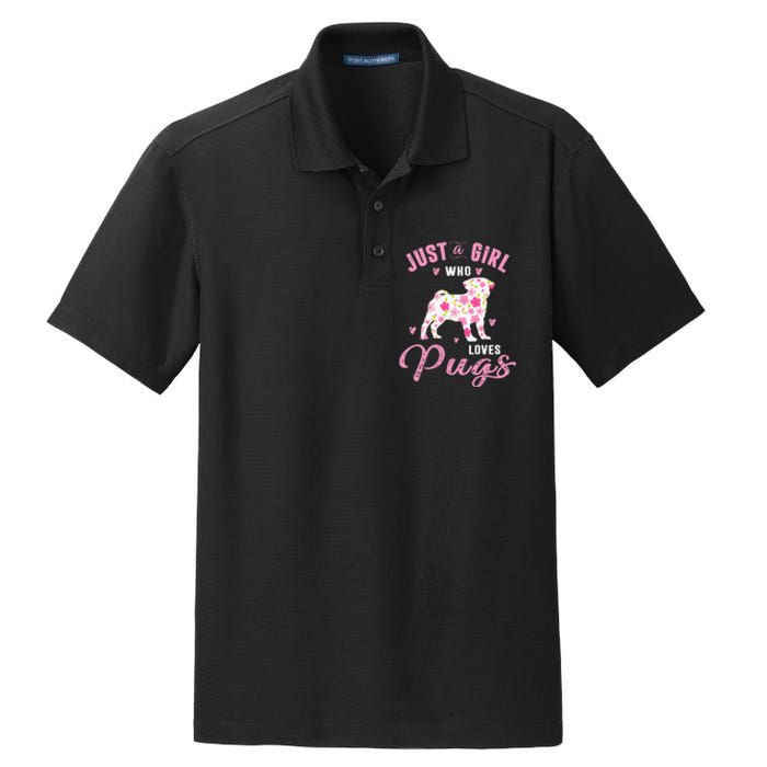 Pug Gifts For Funny Just A Who Loves Pugs Dry Zone Grid Polo