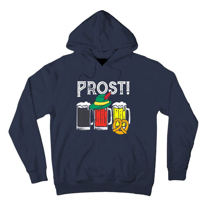 Prost German Flag Colors Hat Bavarian Oktoberfest Tall Hoodie