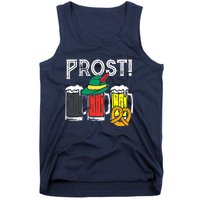 Prost German Flag Colors Hat Bavarian Oktoberfest Tank Top