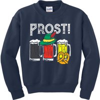 Prost German Flag Colors Hat Bavarian Oktoberfest Kids Sweatshirt