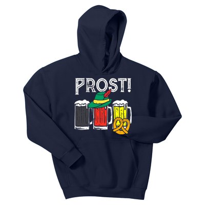 Prost German Flag Colors Hat Bavarian Oktoberfest Kids Hoodie