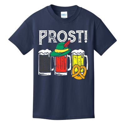 Prost German Flag Colors Hat Bavarian Oktoberfest Kids T-Shirt