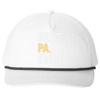 Pa Gift From Granddaughter Grandson Best Pa Ever Snapback Five-Panel Rope Hat