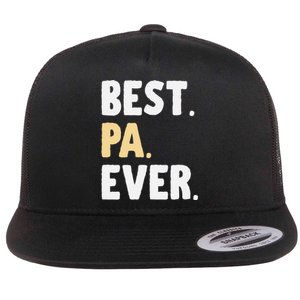 Pa Gift From Granddaughter Grandson Best Pa Ever Flat Bill Trucker Hat