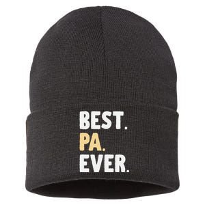 Pa Gift From Granddaughter Grandson Best Pa Ever Sustainable Knit Beanie