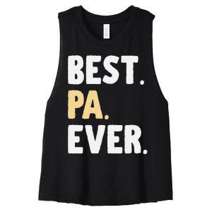 Pa Gift From Granddaughter Grandson Best Pa Ever Women's Racerback Cropped Tank