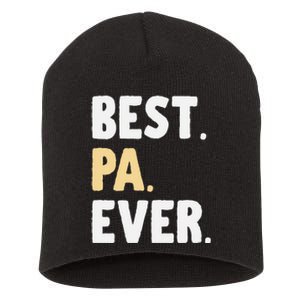 Pa Gift From Granddaughter Grandson Best Pa Ever Short Acrylic Beanie