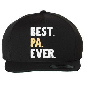 Pa Gift From Granddaughter Grandson Best Pa Ever Wool Snapback Cap