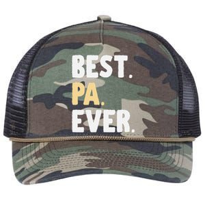 Pa Gift From Granddaughter Grandson Best Pa Ever Retro Rope Trucker Hat Cap