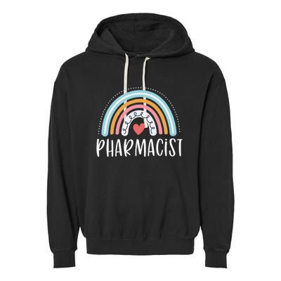 Pharmacist Gifts For Wo Funny Pharmacy Rainbow Garment-Dyed Fleece Hoodie