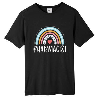 Pharmacist Gifts For Wo Funny Pharmacy Rainbow Tall Fusion ChromaSoft Performance T-Shirt