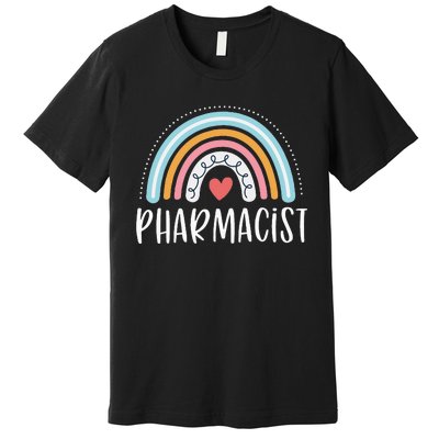 Pharmacist Gifts For Wo Funny Pharmacy Rainbow Premium T-Shirt