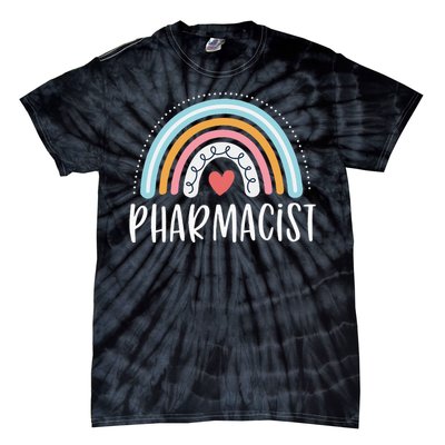 Pharmacist Gifts For Wo Funny Pharmacy Rainbow Tie-Dye T-Shirt