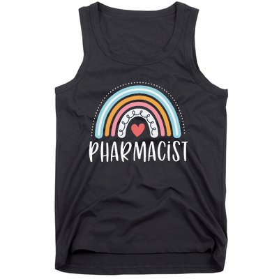 Pharmacist Gifts For Wo Funny Pharmacy Rainbow Tank Top