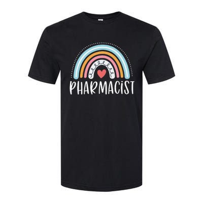 Pharmacist Gifts For Wo Funny Pharmacy Rainbow Softstyle CVC T-Shirt