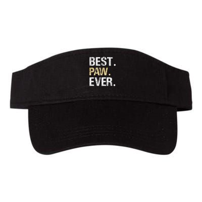 Paw Gift From Granddaughter Grandson Best Paw Ever Valucap Bio-Washed Visor