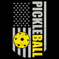Pickleball Gift_American Flag Pickleball Paddle Flatbill Hat