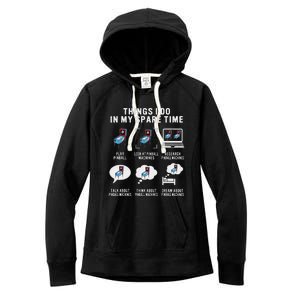 Pinball Gamer Fun Women's Fleece Hoodie