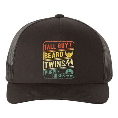 Perfect Gift For Dudetall Guy Beard Twins Purple Hoser Yupoong Adult 5-Panel Trucker Hat