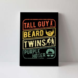 Perfect Gift For Dudetall Guy Beard Twins Purple Hoser Canvas