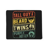 Perfect Gift For Dudetall Guy Beard Twins Purple Hoser Mousepad