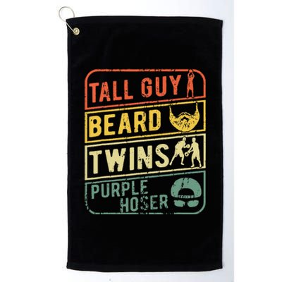 Perfect Gift For Dudetall Guy Beard Twins Purple Hoser Platinum Collection Golf Towel