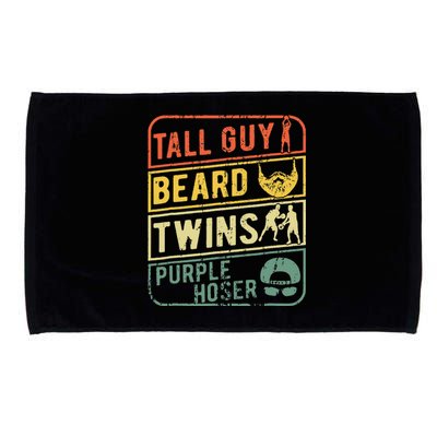 Perfect Gift For Dudetall Guy Beard Twins Purple Hoser Microfiber Hand Towel