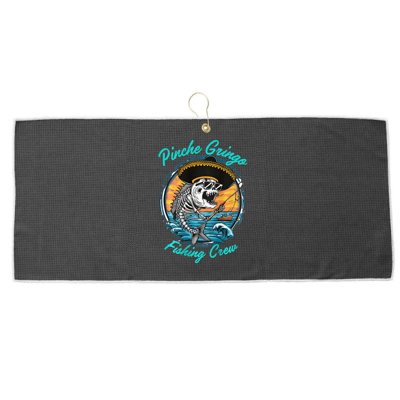 P.I.N.C.H.E Gringo Fishing Crew Large Microfiber Waffle Golf Towel