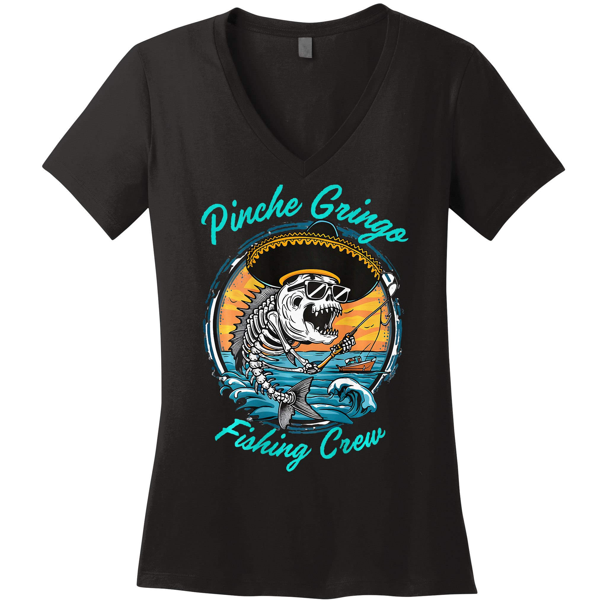 P.I.N.C.H.E Gringo Fishing Crew Women's V-Neck T-Shirt