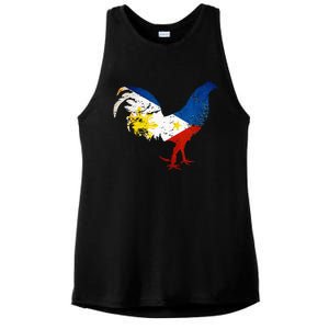 Philippines Gamefowl Filipino Flag Gallegos Rooster style 2 Ladies PosiCharge Tri-Blend Wicking Tank