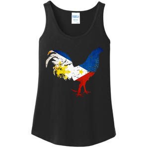 Philippines Gamefowl Filipino Flag Gallegos Rooster style 2 Ladies Essential Tank