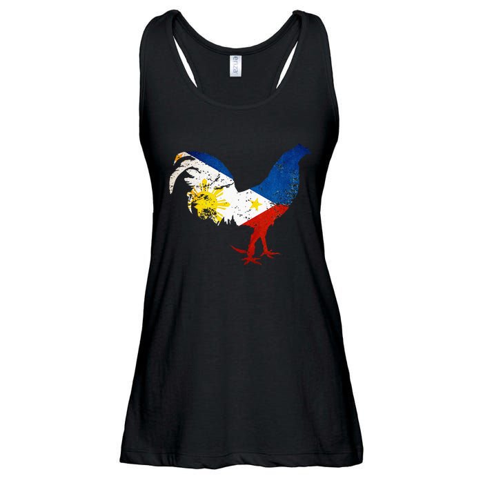 Philippines Gamefowl Filipino Flag Gallegos Rooster style 2 Ladies Essential Flowy Tank