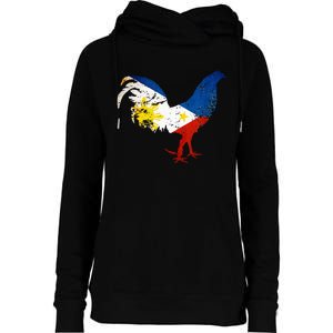 Philippines Gamefowl Filipino Flag Gallegos Rooster style 2 Womens Funnel Neck Pullover Hood