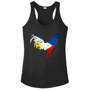 Philippines Gamefowl Filipino Flag Gallegos Rooster style 2 Ladies PosiCharge Competitor Racerback Tank