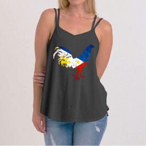 Philippines Gamefowl Filipino Flag Gallegos Rooster style 2 Women's Strappy Tank