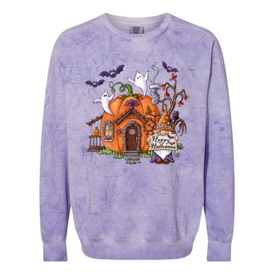 Pumpkin Gnomes Fall Autumn Cute Halloween Thanksgiving Tee Gift Colorblast Crewneck Sweatshirt